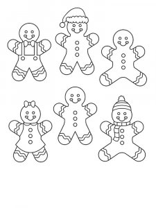 Gingerbread man coloring page 10 - Free printable