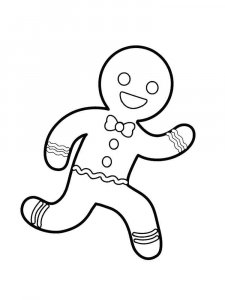 Gingerbread man coloring page 12 - Free printable