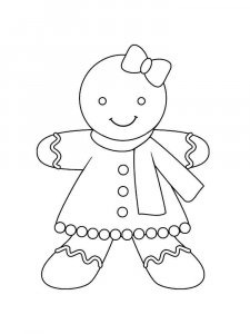 Gingerbread man coloring page 13 - Free printable