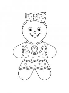 Gingerbread man coloring page 14 - Free printable