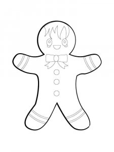Gingerbread man coloring page 15 - Free printable