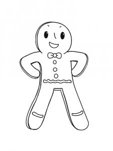 Gingerbread man coloring page 16 - Free printable