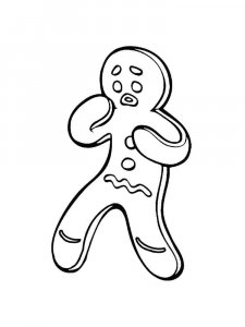 Gingerbread man coloring page 17 - Free printable