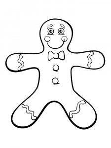 Gingerbread man coloring page 18 - Free printable