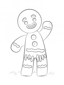 Gingerbread man coloring page 19 - Free printable