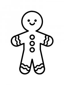 Gingerbread man coloring page 2 - Free printable