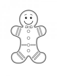 Gingerbread man coloring page 20 - Free printable
