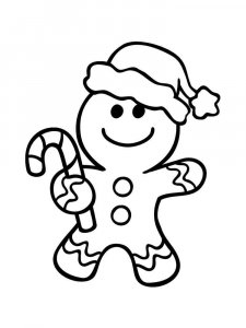 Gingerbread man coloring page 21 - Free printable