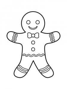 Gingerbread man coloring page 22 - Free printable