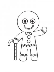 Gingerbread man coloring page 23 - Free printable