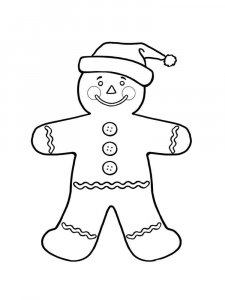 Gingerbread man coloring page 24 - Free printable
