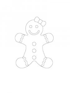 Gingerbread man coloring page 25 - Free printable