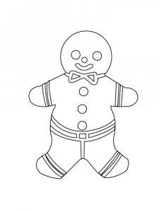 Gingerbread man coloring page 26 - Free printable