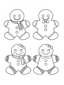 Gingerbread man coloring page 27 - Free printable