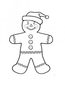 Gingerbread man coloring page 28 - Free printable
