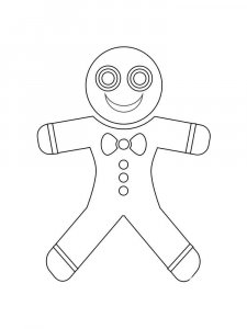 Gingerbread man coloring page 29 - Free printable