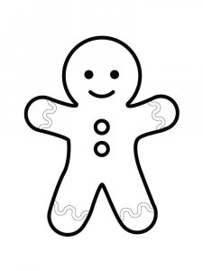 Gingerbread man coloring page 3 - Free printable