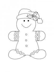 Gingerbread man coloring page 30 - Free printable