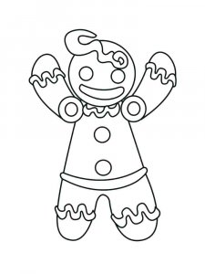 Gingerbread man coloring page 31 - Free printable