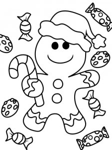Gingerbread man coloring page 32 - Free printable