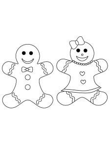 Gingerbread man coloring page 33 - Free printable