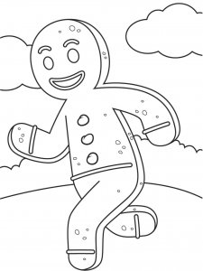 Gingerbread man coloring page 34 - Free printable