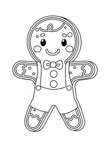Gingerbread man coloring page 36 - Free printable