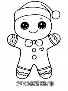 Gingerbread man coloring page 37 - Free printable