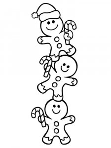 Gingerbread man coloring page 4 - Free printable