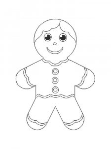 Gingerbread man coloring page 5 - Free printable