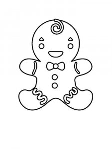 Gingerbread man coloring page 6 - Free printable