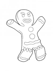 Gingerbread man coloring page 7 - Free printable
