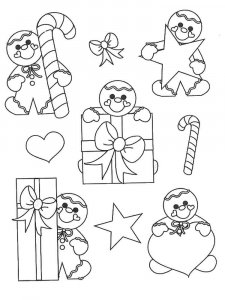 Gingerbread man coloring page 8 - Free printable