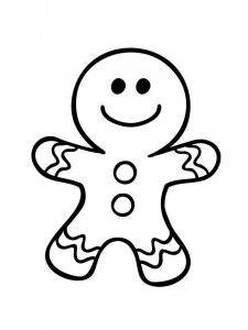 Gingerbread man coloring page 9 - Free printable