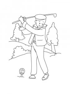 Golf coloring page 12 - Free printable