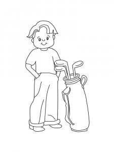 Golf coloring page 14 - Free printable