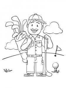 Golf coloring page 2 - Free printable