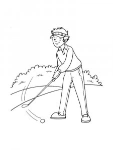 Golf coloring page 20 - Free printable