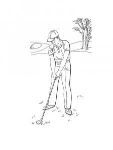 Golf coloring page 21 - Free printable
