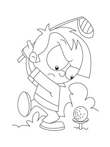 Golf coloring page 27 - Free printable