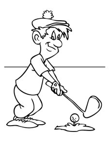 Golf coloring page 28 - Free printable