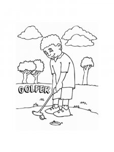 Golf coloring page 4 - Free printable