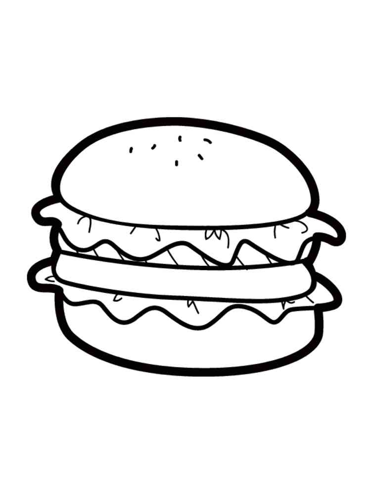 Hamburger coloring pages. Free Printable Hamburger coloring pages.