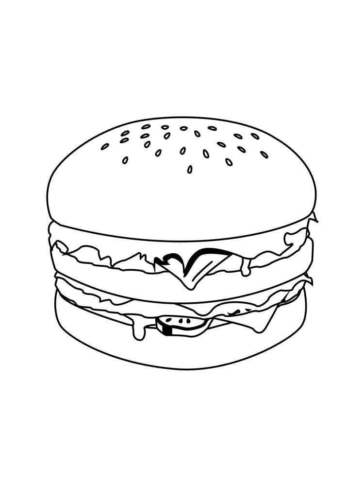Cute Hamburger Coloring Pages - Animal Coloring Pages - Best Coloring