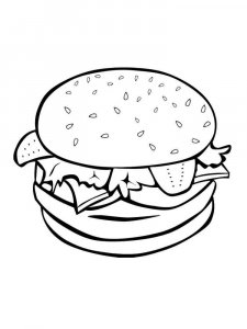 Hamburger coloring page 1 - Free printable