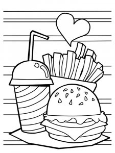 Hamburger coloring page 10 - Free printable