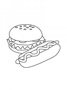 Hamburger coloring page 13 - Free printable