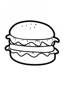 Hamburger coloring page 14 - Free printable