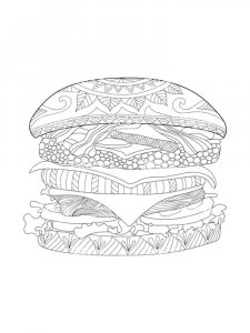 Hamburger coloring page 16 - Free printable