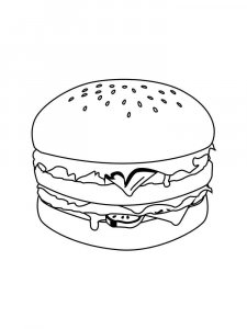 Hamburger coloring page 17 - Free printable